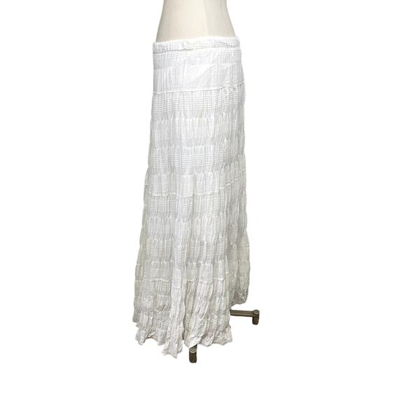 Max Studio Hippie Fairy Boho Festival Free Spirt Cotton Ruffle Tiered Maxi Skirt - Picture 4 of 15